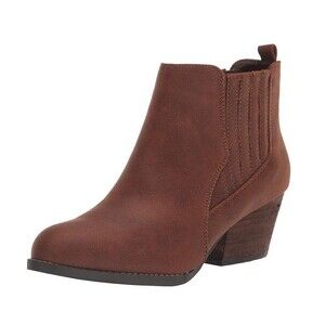 Bella Vita Womens 12 W Tan Brown Lou Faux Leather Ankle Booties NIB IO3